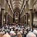 Salisbury Cathedral.The performance is about to start