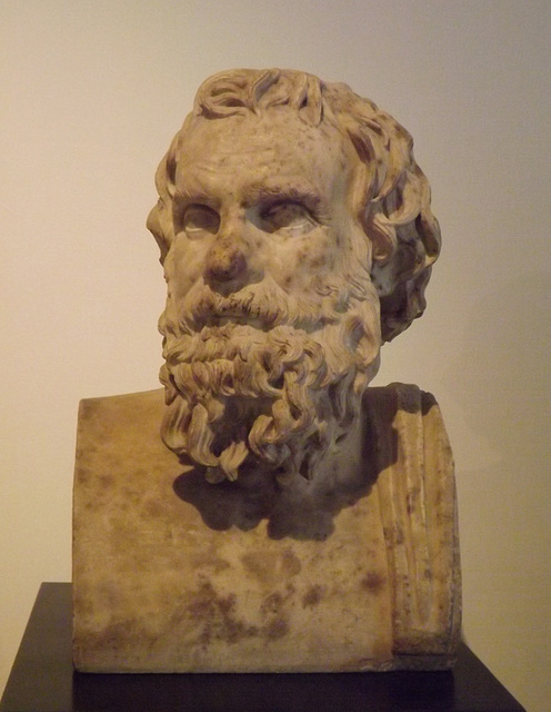 Herm of a Philosopher or Poet from the Villa dei Papiri in the Naples Archaeological Museum, June 2013