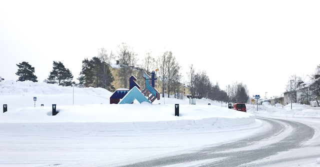 roundabout art in Östersund
