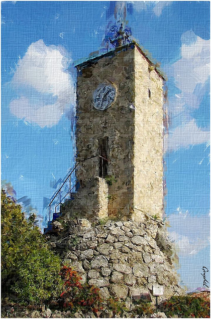 La Tour de l' Horloge à Tourrettes ( Var )