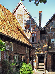 Lüneburg, Hinterhof in der Rote Hahnstraße, "Altes Hospiz"