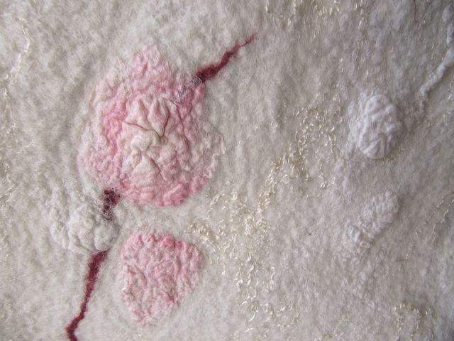 felted baby blanket - detail