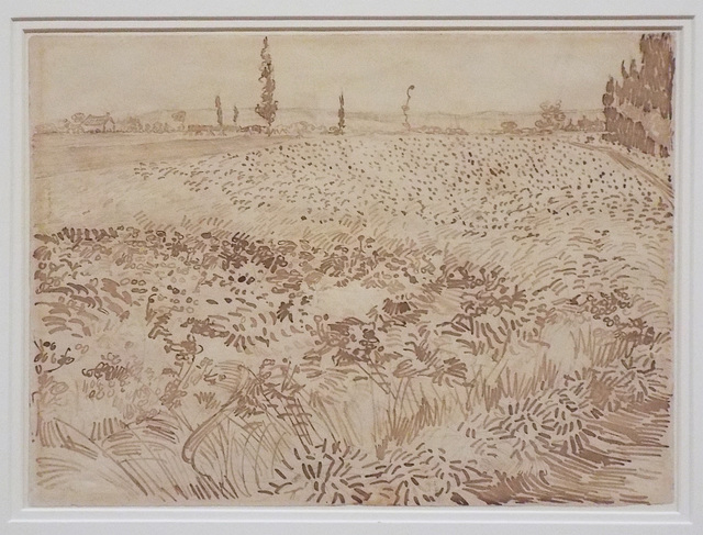 Wheat Field Drawing by Van Gogh in the Metropolitan Museum of Art, July 2023