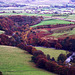 Autumn colours looking westward from near Brunholme Wood along the River Greta (Scan from Oct 1994)