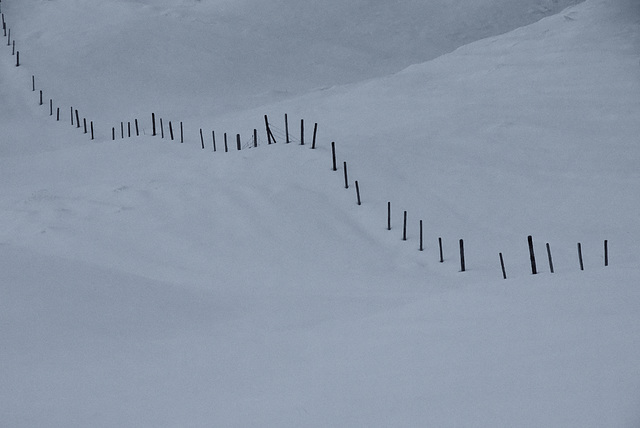 Zaun im Schnee