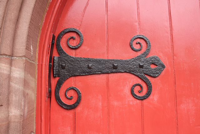 Detail of the west door, St Anne's Church, Aigburth, Liverpool