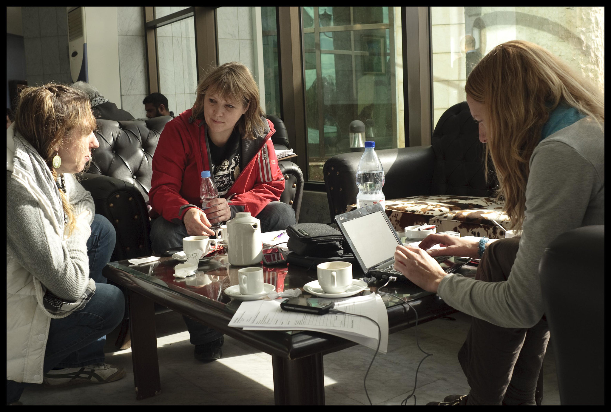 Viva Palestina office at work