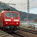 BR 120.2 im Bahnhof Königstein (sächs. Schweiz) auf der Fahrt Richtung Bad Schandau