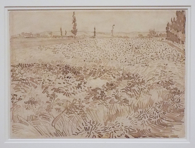 Wheat Field Drawing by Van Gogh in the Metropolitan Museum of Art, July 2023