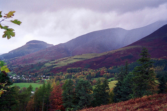 Looking to Skiddaw (931m) from below Mallen Dodd (Scan from Oct 1994)