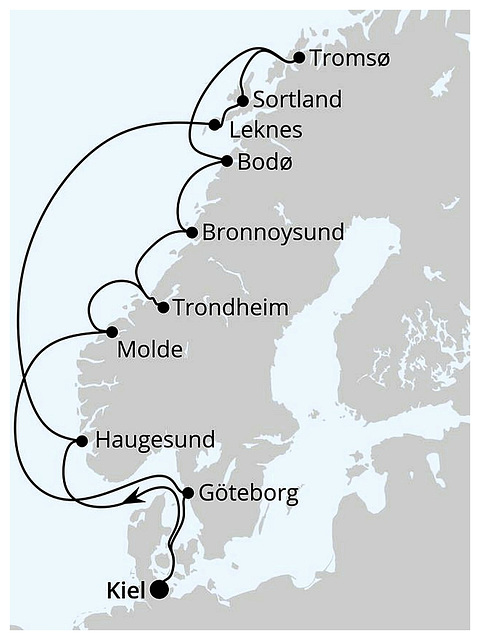 Norwegen Kreuzfahrt 2025