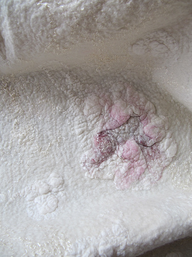 felted baby blanket - detail