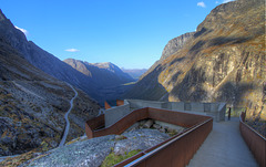 Trollstigen viewing platform in the autumn.