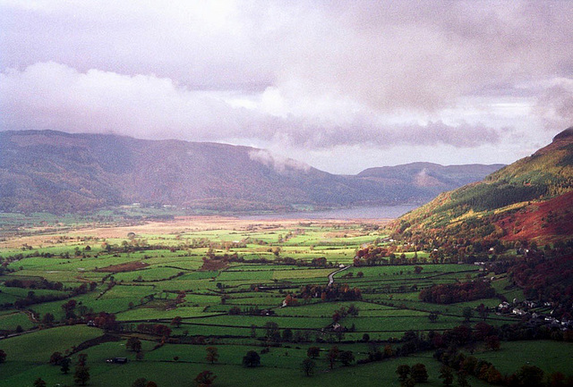 Looking towards Bassenthwaite Lake from Latrigg (Scan from Oct 1994)