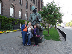 Hans Christian Andersen gives the ugly duckling treatment  to tourists on a quiet Saturday morning in Copenhagen.
