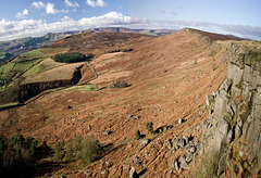 Stanage panorama - x2 vertical exaggeration