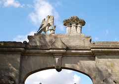 Detail of Outer Gateway, Harlaxton Manor, Grantham, Lincolnshire