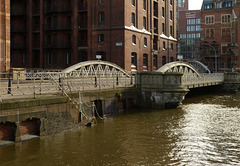 Sturmtief Herwart überschwemmt die Speicherstadt (PiP)