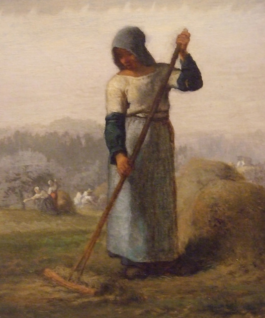 Detail of Woman with a Rake by Millet in the Metropolitan Museum of Art, July 2011