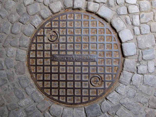 Historischer Wasserwerkdeckel Quedlinburg