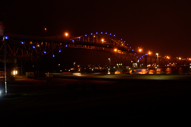 The Blue Water Bridge After Dark