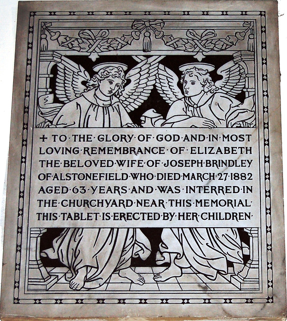 Monument to Elizabeth Brindley, Alstonfield, Staffordshire