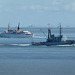„Atlantis“ und „Spiekeroog“ auf der Elbe