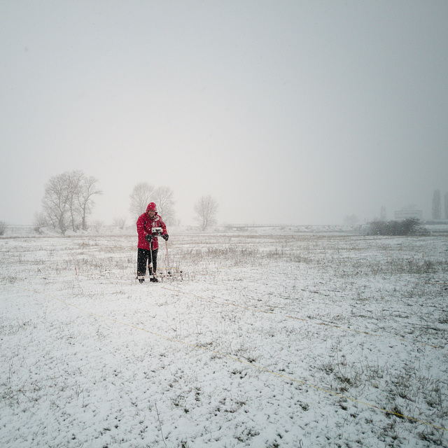 Earth Resistance survey in snow.