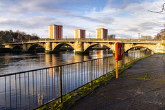 Dumbarton Bridge and the River Leven