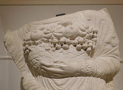Detail of a Relief of a Banquet Attendant Carrying Fruit and Vegetables in the Metropolitan Museum of Art, June 2019