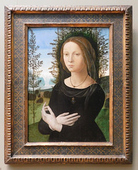 Portrait of a Young Woman by Lorenzo di Credi in the Metropolitan Museum of Art, Sept. 2021