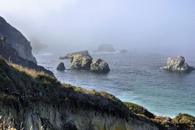 The Morning Mist Rolls In, Take 3 – Hurricane Point, Big Sur, Monterey County, California