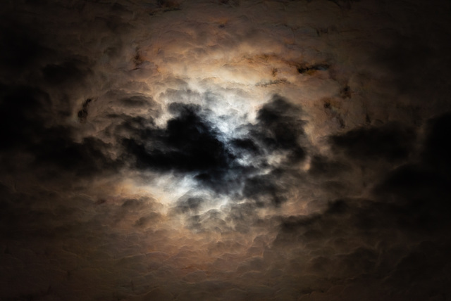 Moon Behind Clouds