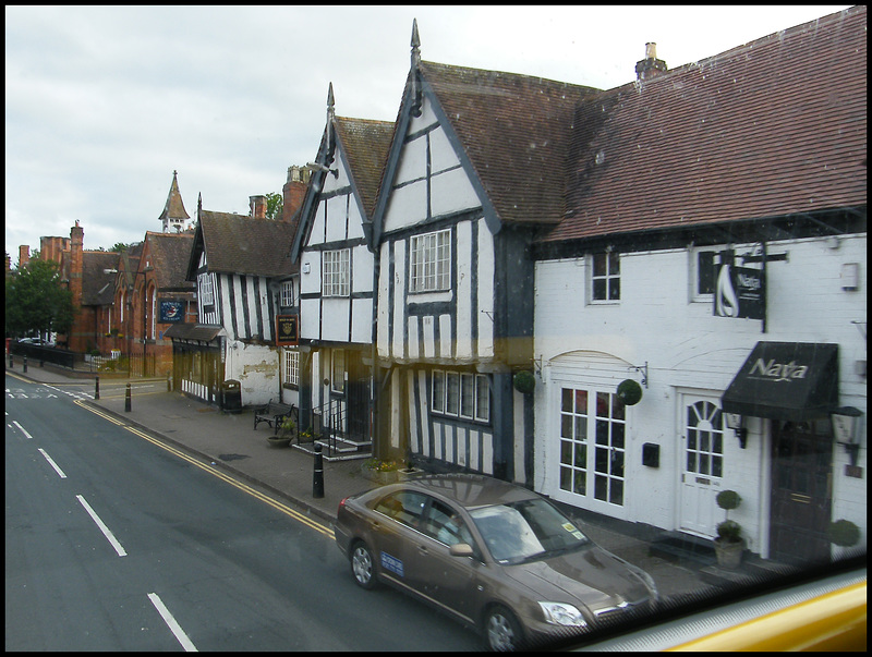 timber-framed gables