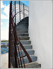 Escalier du  MOULIN DE SAINT BENOIT DES ONDES (35)