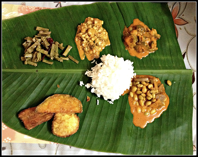 Traditional South Indian meal