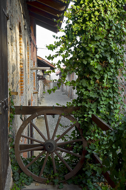 From the balcony, on the street the village - The medieval village of the Ricetto, Biella