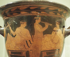 Detail of a Terracotta Bell Krater Attributed to the Painter of the Louvre Centauromachy in the Metropolitan Museum of Art, April 2017