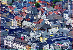 The roofs from Bergen : Dormers and Velux
