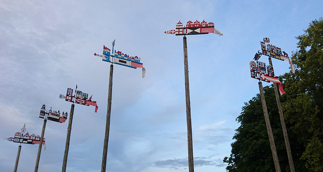 Kuren-Wimpel am Haff in Nidden, Litauen