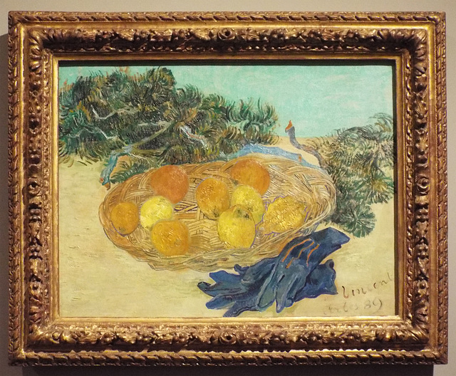 Still Life of Oranges and Lemons with Blue Gloves by Van Gogh in the Metropolitan Museum of Art, July 2023