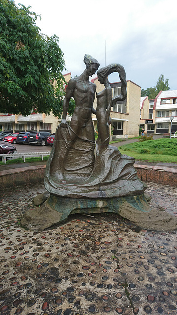 Brunnen am Jūratė Hotel in Nida, Litauen