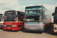 Barton 1635 (D635 WNU) and Coach Stop K55 TOP at RAF Mildenhall – 25 May 1996 (314-06)
