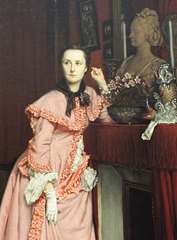 Detail of the Portrait of the Marquise de Miramont by Tissot in the Getty Center, June 2016