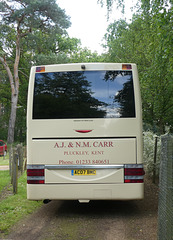 Carr Coaches AC07 BMC at Fullers Mill Garden, West Stow - 9 Jun 2019 (P1020516)