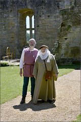 Reenactors at Bodiam castle.