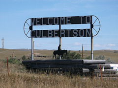 Horse riding welcoming sign