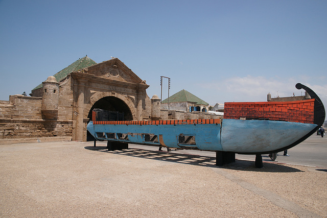 Model Boat At Essaouira Citadel