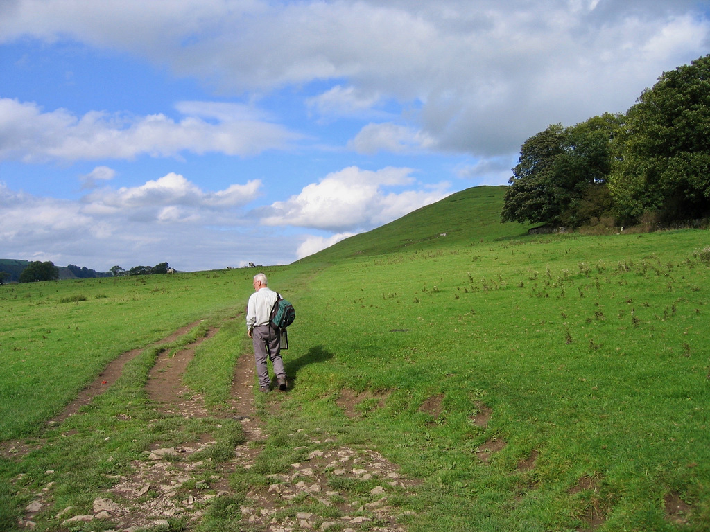 View from path leading to Hartington with Pennilow on the right