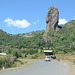 Ethiopia, Rock Finger over the Road